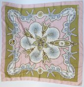 Hermes 1950s Les Eperons silk scarf