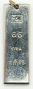 A dysprosium ingot (element 66) with military reference number