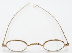 Victorian spectacles marked 9ct gold