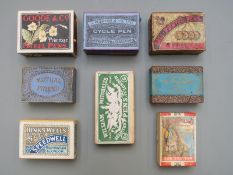 Eight boxes of various pen nibs including William Mitchell's, Hinks Wells & Co, Goode & Co, J