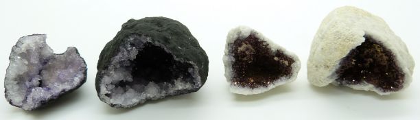 An amethyst geode and another example