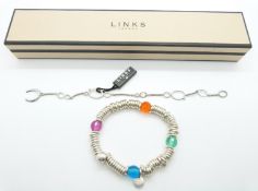 Links of London silver bracelet made up of oval links and another Links of London bracelet in
