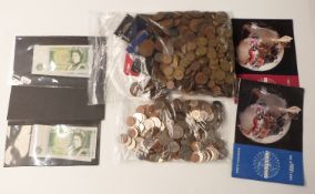 A collection of UK and overseas coinage, George III onwards, includes modern crowns etc and a