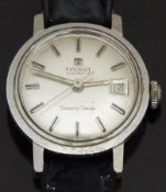 Tissot Seastar Seven Visodate ladies wristwatch with date aperture, luminous hands, two-tone baton