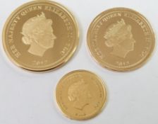 Cased set 2012 gold sovereigns for the Diamond Jubilee series I, comprising a gold full sovereign,