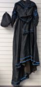 Victorian polka dot dress including skirt, jacket, shawl etc., some later alterations / additions