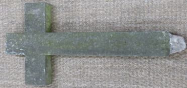 Carved stone cross, height 90cm