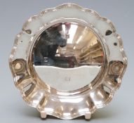 Modern feature hallmarked silver bonbon dish, Birmingham 1966 maker Barker Ellis Silver Co.,