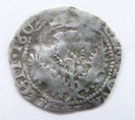 James VI of Scotland 1602 quarter silver thistle merk, obverse crowned shield containing lion