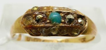 A 15ct gold ring. 1.4g (size L)