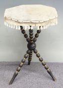 Aesthetic style bobbin turned tripod table, W45 x H66cm