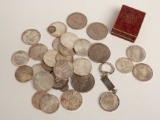 A collection of Austrian silver coinage together with US and Victorian examples, 440g in all and