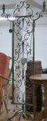 French illuminated wrought iron light stand, H161 x W65cm