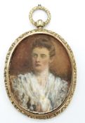 Victorian locket set with a portrait