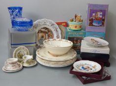 Royal Doulton Brambly Hedge seasons plates, boxed Suite Petites and French glass