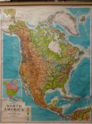 1974 Philips' ecclesiastical map of North America, 150 x 118cm