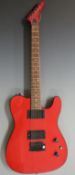 Columbus electric lead / rhythm guitar with cherry lacquered finish