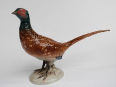 Royal Dux porcelain figure of a pheasant, H24cm