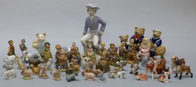 Wade Whimsies and figures including Disney, Nursery Rhyme, Lladro ducks, Royal Albert Beatrix Potter