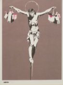 Banksy (b1974) limited edition (104/300) print 'Consumer Jesus', 39 x 29cm, framed with certificate