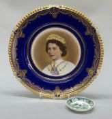 An Aynsley commemorative cabinet plate and a Copeland Spode Grace Lloyd-Collins Christmas trinket