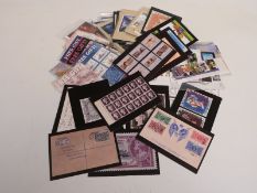 Box of stamp magazine free gifts, stockcards, covers, early postcards etc