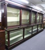 Late 19th or early 20th century shop display / sales or haberdashery cabinet or counter, the top