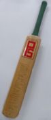 Presentation cricket bat signed by Gloucestershire and Surrey County cricket clubs circa 1989