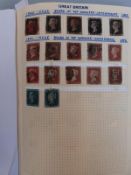 Six albums of stamps, Great Britain x6, all periods, includes 1d black x5 (1 x 4 margin TB) 1d red