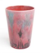 Moorcroft or similar beaker decorated in Arts & Crafts style circa first quarter 20thC, H10cm