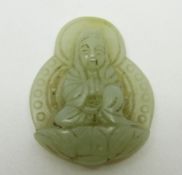 A 19thC Chinese carved jade Buddha, height 5cm