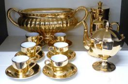 Royal Winton gold lustre retro coffee set
