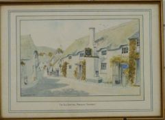 G Terence Bull watercolour Old Ship Inn, Porlock, signed and dated 1931 lower left, 26 x 37cm