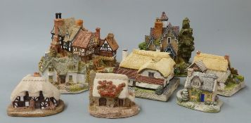 Eight Lilliput Lane models, unboxed