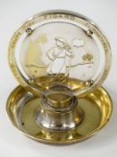 Art Deco Coupe de Figaro Morfontaine golfing trophy by Keller dated 1935, with period central