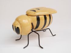 Retro East German novelty bee honeypot, H9cm