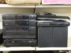 Phillips stacking hifi system, includes FM-AM tuner stereo amplifier double cassette deck, CD