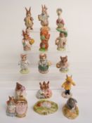 A collection of Beswick Beatrix Potter and Royal Doulton Bunnykins figures including Hunca Munca BP2