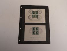 A collection of German mini sheets of stamps and first day covers including Hitler's birthday,