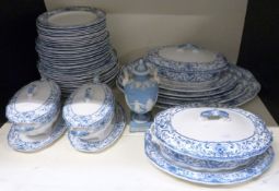 Royal Doulton Athol dinner service, mostly twelve place settings including tureens and graduated