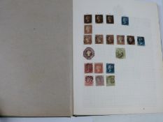 An album of British stamps, 1840-1970, mint and used. Includes 1d black GC four margin with red