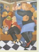 Beryl Cook signed print 'Shall We Dance?', signed in pencil lower right and with blind stamp lower