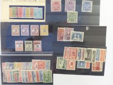 Early Australian mint stamps on stockcards including SG 14-16, handstamped 'specimen'