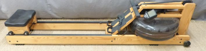 Water Rower S4 performance rower in oak with 'performance monitor'