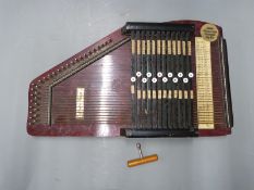 Autoharp with twelve bars, German made, in original box