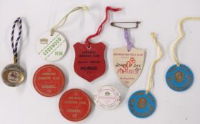 Nine card, metal and early plastic horse racing, coursing, polo and similar member's badges