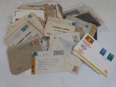 A box of Commonwealth and foreign stamps on cover