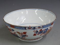 A 19thC Chinese punch bowl, H 12 x diameter 29cm