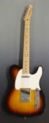 Fender Telecaster Mexican made electric lead / rhythm guitar in dark flame finish with ivory