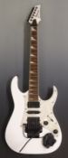 Ibanez RG350DXZ electric rhythm / lead guitar in white lacquered finish, Indonesia made, serial no